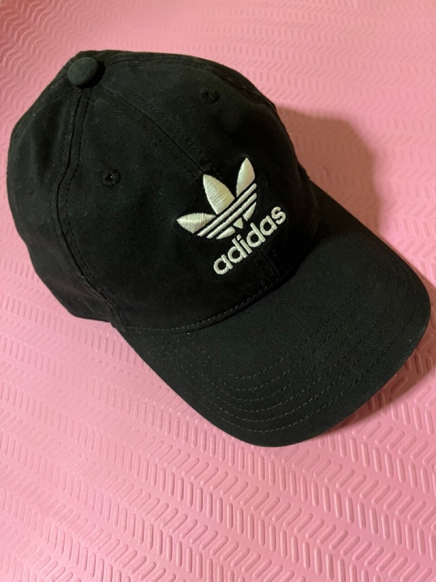 adidas Originals Precurved Washed Strapback Hat (Black) | eBay