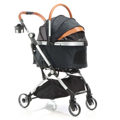 Fudajo Caisse De Transport Pliable Noire Pour Animaux L (76x56x61 Cm) Avec Coussin - Chien Chat