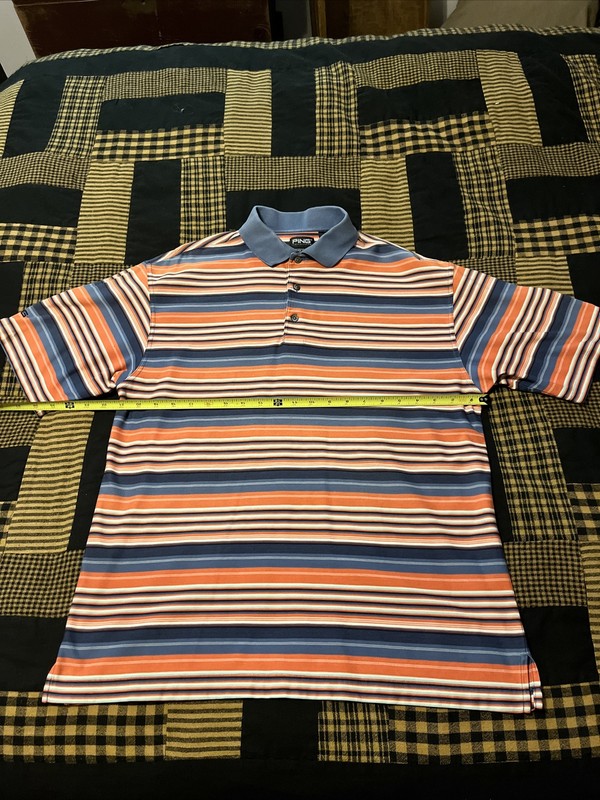 Ping Men's Golf Polo Shirt Multi Colored Sz Medium Great Condition