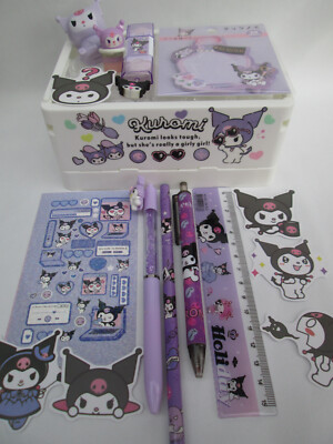 Brandneu super süß SANRIO - KUROMI Geschenkset mit Aufbewahrungskiste Box