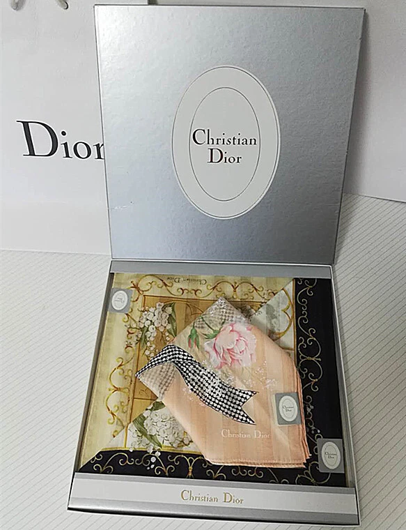 Christian Dior Authentique Foulard Unisexe Femme Soie Classique Luxe Multicolore #8