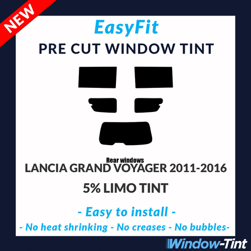 EasyFit Static Pre Cut Tint For Lancia Grand Voyager 2011-16 - 5% Limo Rear - Picture 1 of 3