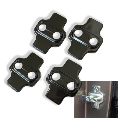 Polished Black Stainless Door Latch Striker Cover Fits 99-06