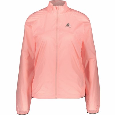 ODLO Sky Pink Logo Active Sports Jacket Size Small Women's