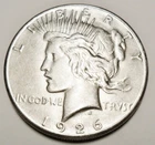 1926 S PEACE DOLLAR  *90% SILVER*  *AU - ABOUT UNCIRCULATED*