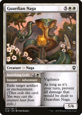 (x4) Guardian Naga 023/361 Play Set Common Foil Baldur's Gate MTG NM