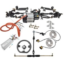 Go Kart Quad ATV 1000W Electric Differential Motor Front Axle Steering Assembly
