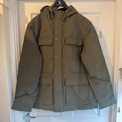 Dunkelgrün/khaki Duschfester Herrenmantel - S M L XL XXL - Neu mit Etikett
