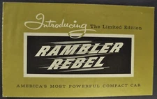 1957 Rambler Rebel Hardtop Catalog Sales Brochure AMC Nice Original 57