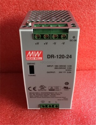 1Pcs Power Supply Meanwell DR-120-24 DR-120-24 wz#