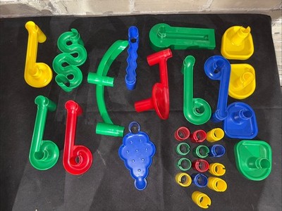 Vintage Discovery Toys Marbleworks Lot Of 28 Pieces 1987 