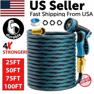 Stronger Deluxe Non-Expandable Flexible Garden Hose Water Hose 25, 50, 75, 100FT