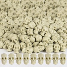 150 Mini Plastic Skull Heads, Halloween Miniature Figurines Skulls Heads Orna...