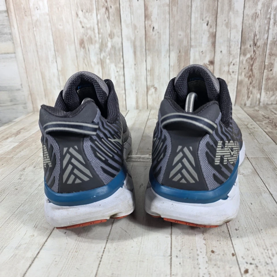 Zapatos para correr Hoka One One M Clifton 5 para hombre gris azul naranja talla 12,5 Foto 3 de 4