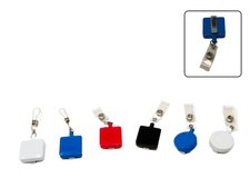 Retractable ID Badge Reels with Alligator Swivel Clip - 10 pack - Select Color