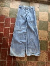 VTG 60s Rappers Wide Leg Flared Jeans Size 30x33 Extra Wide Baggy Denim