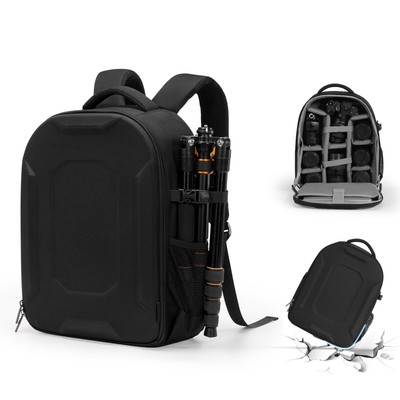 Hardshell Camera Backpack, Shockproof Camera Bag With 15.6'' Laptop Compartmen...
