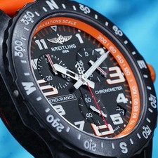 Breitling Endurance Pro 44mm Black Dial, New Orange Strap, Full Set 2022 14