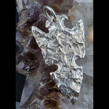 Thunderbird arrowhead sterling unsigned pendant