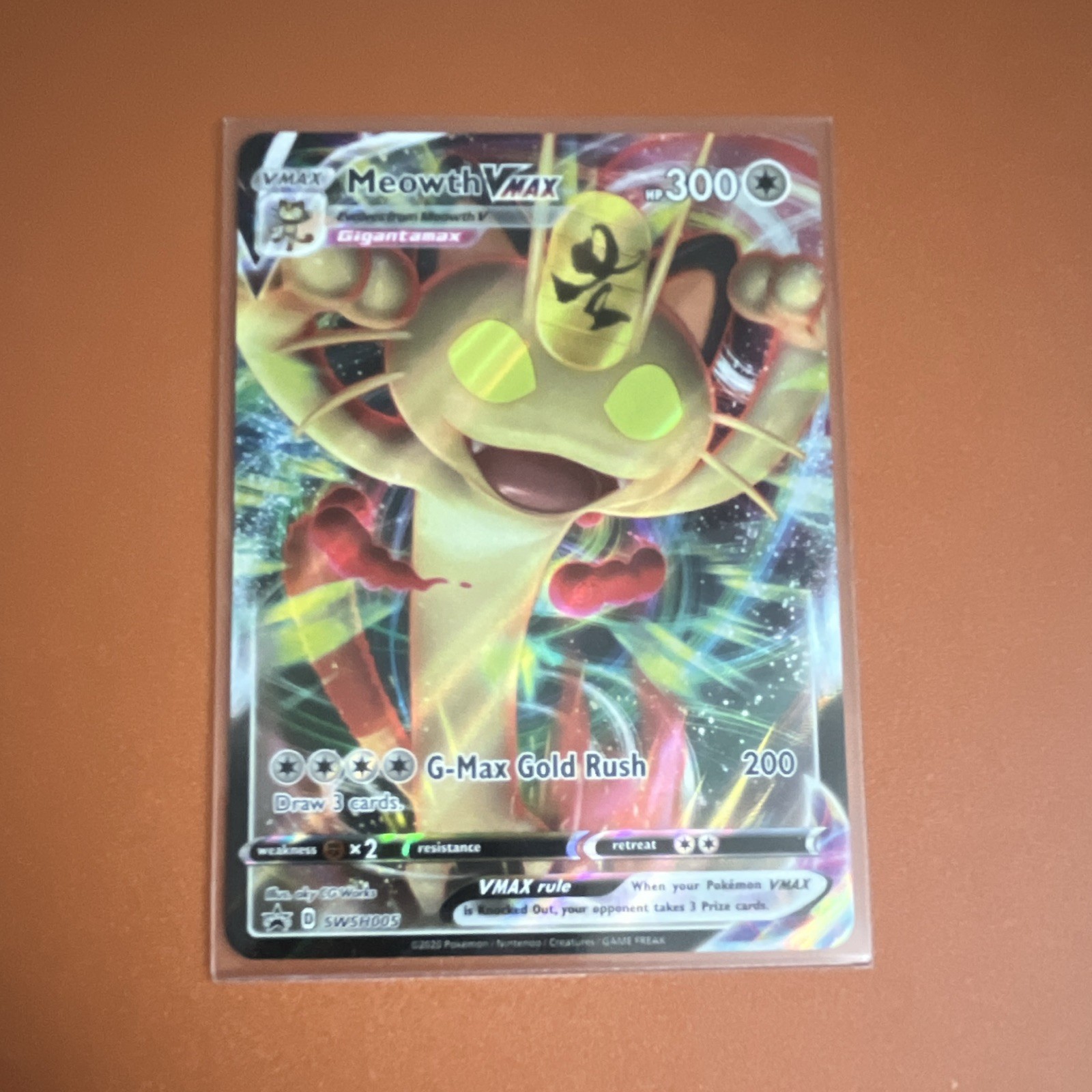 The Pokémon Company Pokémon TCG Meowth VMAX SWSH005 Promo Holo English 300 LP