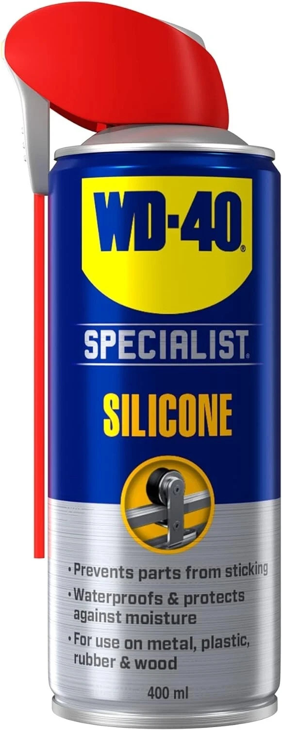 WD-40 Specialist Silicone Spray Lubricant 400ml Can Versatile All-Weather