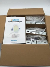 VOLISUN 12-Pack 3" LED Recessed Canless Lights Dimmable 5CCT 2700K-5000K ETL