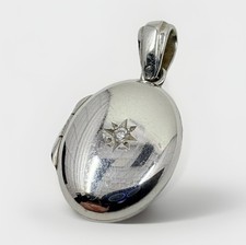 Vintage Charles Green & Sons 950 Platinum Diamond Set Locket OFFERS!