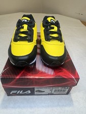Fila Cress Color Block, Kid SIZE 2 , Black/Yellow/White