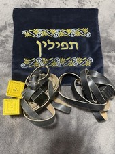 Tefillin Tfilin Tfillen  Blue Bag Judaica Jewish