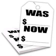 Car Mirror Hang Tags - 8.5" x 11.5", Slogan-was/Now, Pack of 50, Perfect for ...