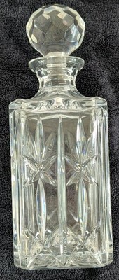 Atlantis Crystal Decanter Square Cut Whiskey Liquor Decanter with Stopper