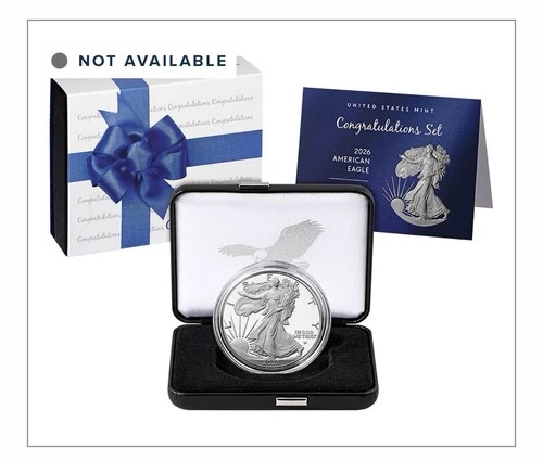 Congratulations Set 2026 American Eagle Silver Proof Coin (P)26RF SEALED