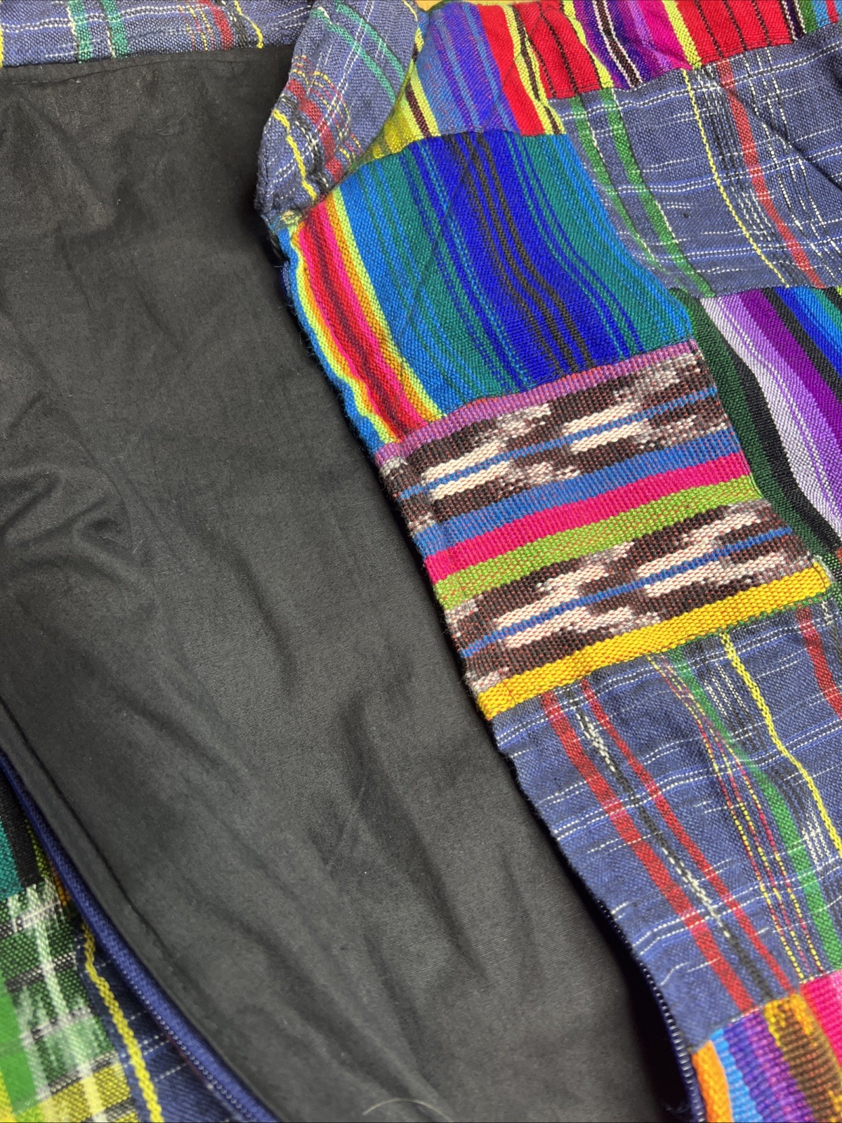 Vintage 90s Patchwork Bomber Jacket Guatemalan Se… - image 10