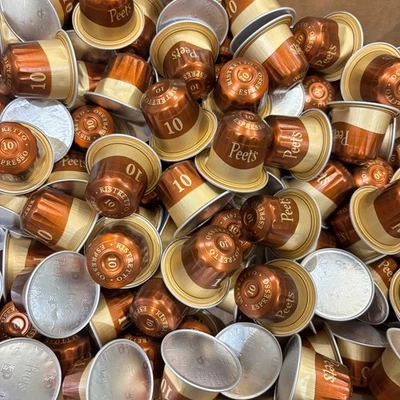 Peet's Coffee Ristretto Espresso Pods, Intensity 10, 100 LOOSE/BULK Pods