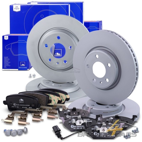 ATE Bremsscheiben +BremsbelÄGe Satz Vorne+Hinten FÜR Audi A4 B8 8K A5 8T 8F-image