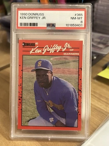 1990 Donruss Ken Griffey Jr PSASlab PSA 8 Seattle Mariners HOF #365