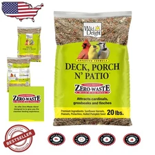 Elite 20lb Bird Food: Deck Porch N' Patio, Zero Waste, Attracts Songbirds