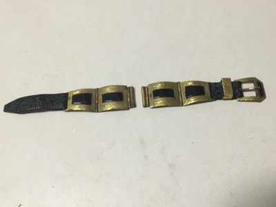 Watch Ends Gold Tone Navaho Style, no markings, ends, loop and additional spacer