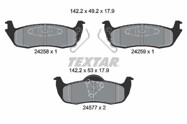 Bremsbelagsatz Scheibenbremse Hinterachse FüR Jeep Commander VAN Grand Cherokee-image