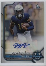 2021-22 Bowman U Bowman Chrome Prospect Auto Jeff Sims #BCPA-JS Auto 05jo