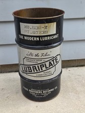 Vintage Lubriplate Oil 15 Gallon Metal Tractor Oil  Can Fiske Brothers Refining 