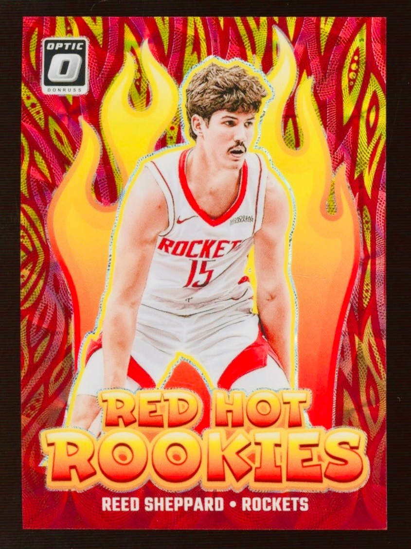 2024-25 Donruss Optic - Reed Sheppard #3 RED HOT ROOKIE GOLD & RED PRIZM /99