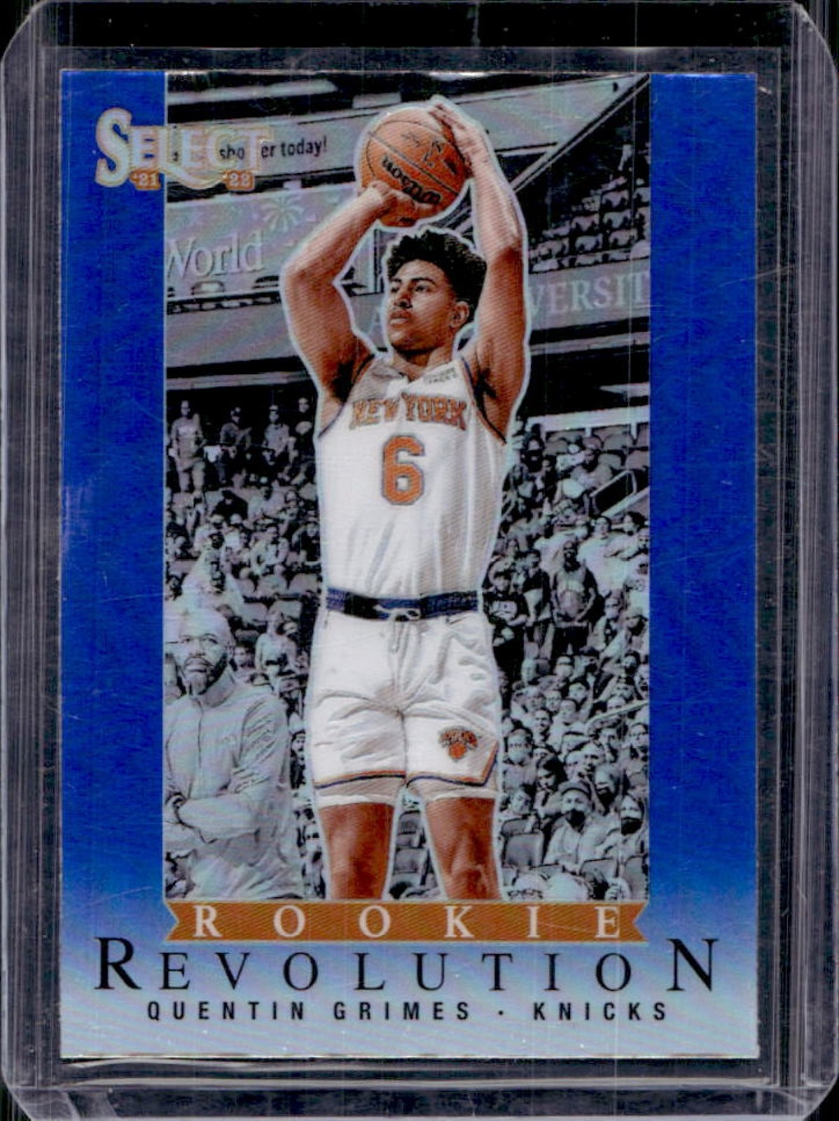 2021-22 Select Quentin Grimes Rookie Revolution Blue Prizms RC #8 Knicks