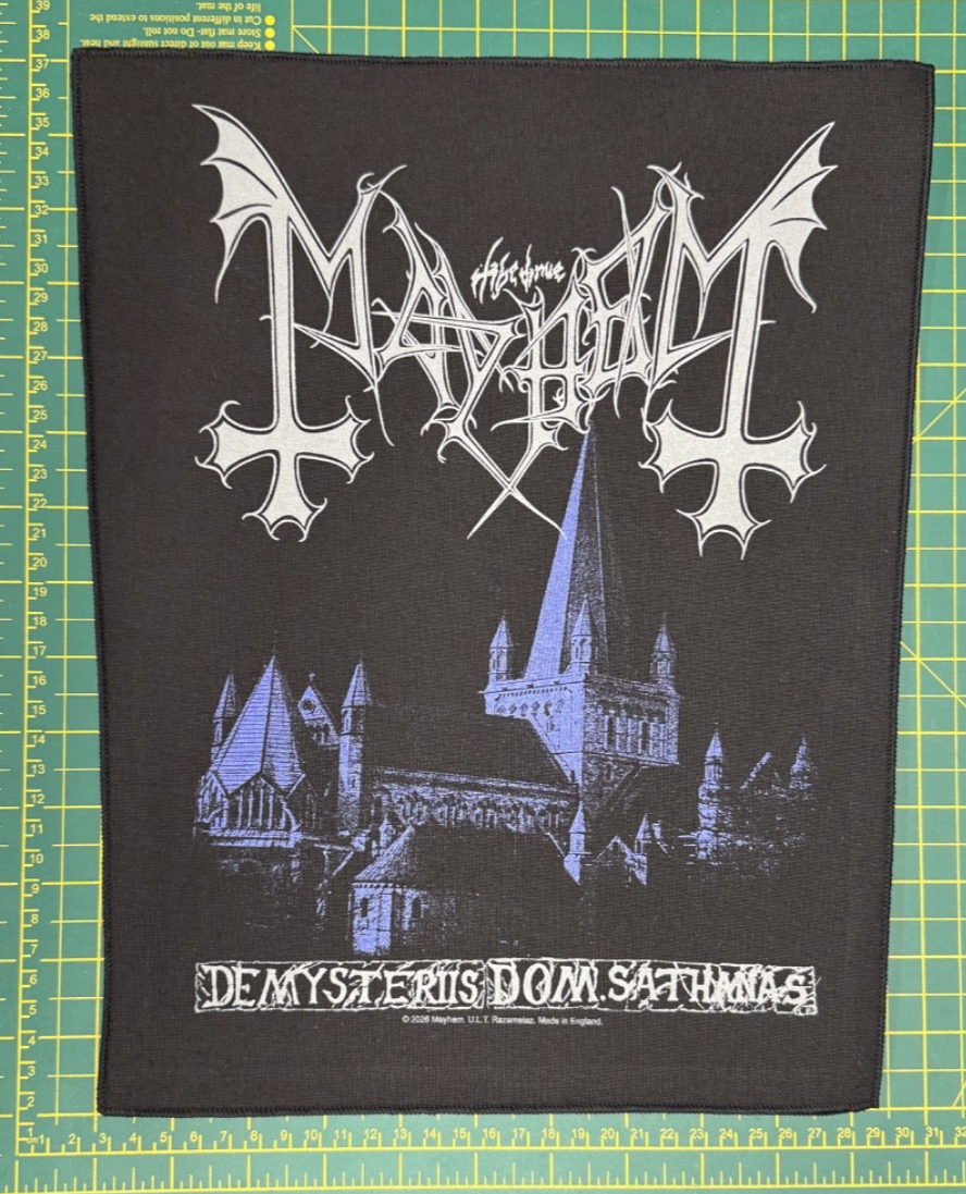 Mayhem De Mysteriis Dom Sathanas Large Size Back Patch Officially Licensed