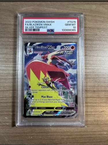 Blaziken VMAx 2022 Pokemon Silver Tempest #TG15 PSA 10