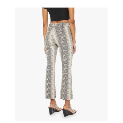 NWT MOTHER The Hustler Flood Jeans in Boa Babe Snake Print Size 24