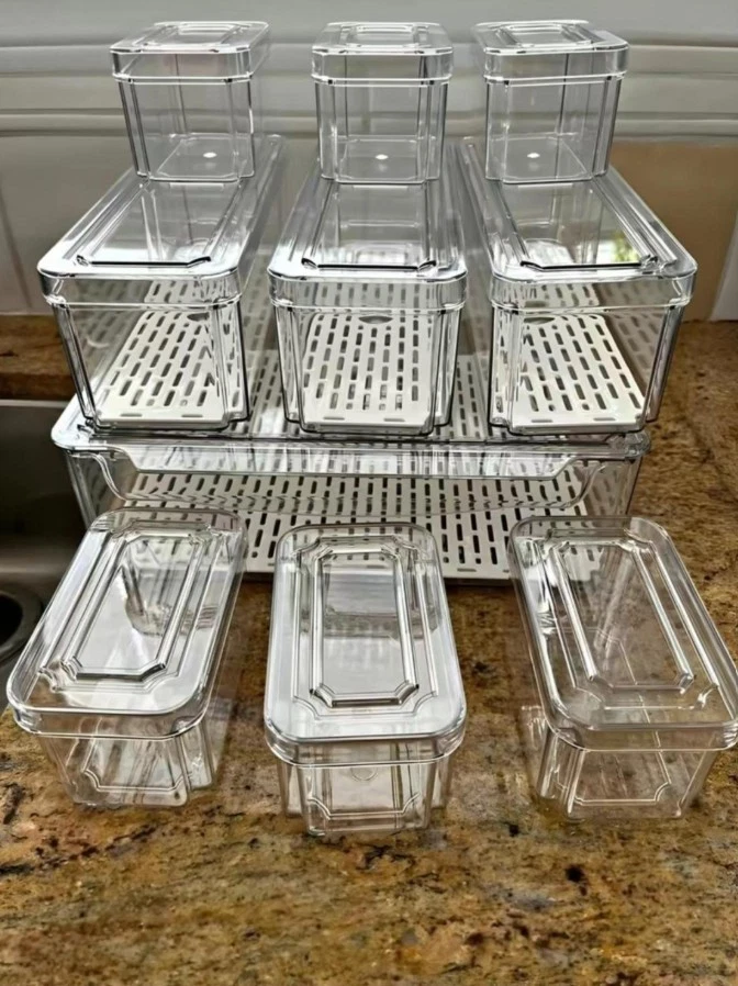 10 Pack Refrigerator Pantry Organizer Bins, Stackable Fridge Organizer Bins
Opens in a new window or