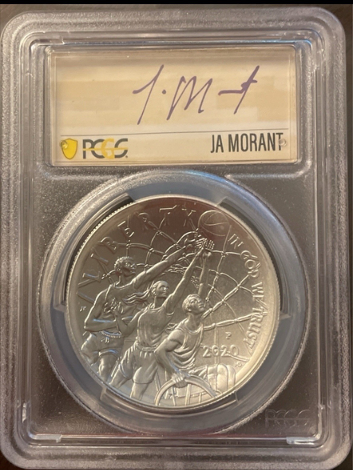 2020-P Basketball Hall Of Fame FDOI MS70 Ja Morant Puple Ink Pop 10