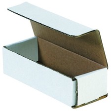 White Corrugated Cardboard Mailing Boxes, 6 1/2" x 2 1/2" x 1 3/4", Pack of 5...