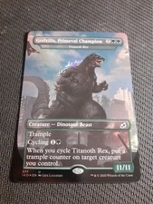 MTG | Godzilla, Primeval Champion - Titanoth Rex | BORDERLESS FOIL | IKO | NM/M
